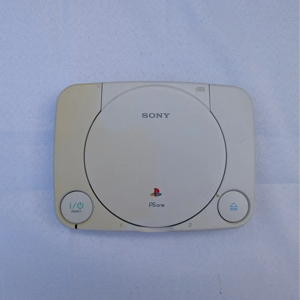 Sony PSone Slim PS1 Console Controller AV Cables AC Power Adapter M Card Working